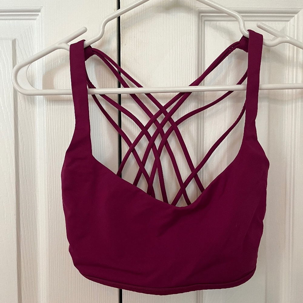 Lululemon Cross Back Fuchsia Sports Bra - 8